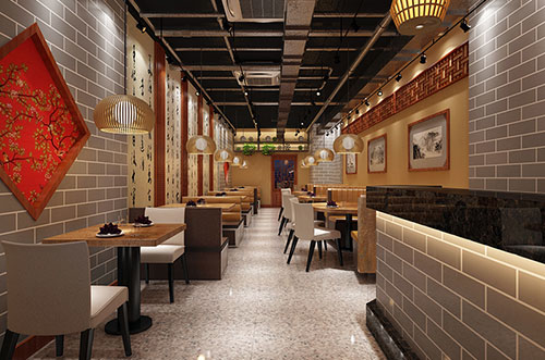 常平镇传统中式餐厅餐馆装修设计效果图